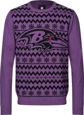 Produktbild von NFL Baltimore Ravens Ugly Sweater Big Logo 2-Color Christmas Pullover Weihnachten XXL