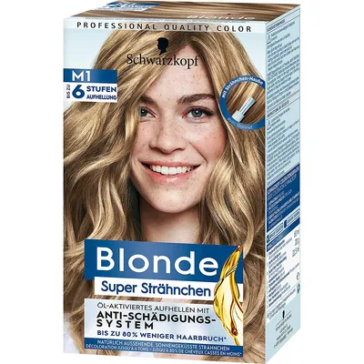 Produktbild von Schwarzkopf Blonde M1 SUPER STRÄHNCHEN, Blond, M1, BLONDE Super Strähnchen, Frauen, Box