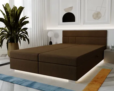 Obrázek produktu pro Boxspringová postel 180x200 ROSIE 1 - tmavě hnědá