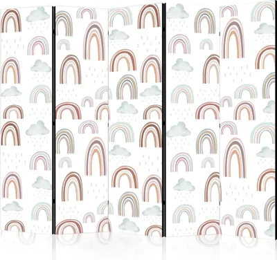 Obrázek produktu pro Paraván pro děti 225x172 cm 5dílný bílý