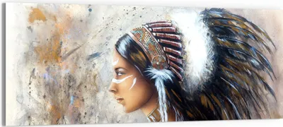 Produktbild von DEQORI Glasbild Echtglas 125x50 cm 'Profil einer Kriegerin' Wandbild Bild modern Deko