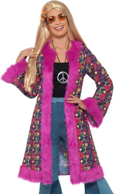 Image de Smiffys - Manteau "60s" pour femme SM1739 (M) (Rose/coloré)