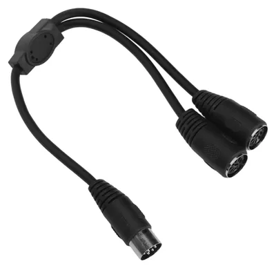 DIN 8-Pin Splitterkabel, Stecker auf 2 Buchsen, 0,3 m