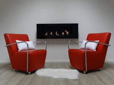 Produktbild von Ethanol & Gelkamin Kamin Wandkamin XL Schwarz Breite 110 cm
