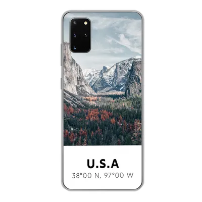 Produktbild von MuchoWow® Handyhülle Schutzhülle Hülle für Samsung Galaxy S20 Plus Yosemite - Amerika - Wyoming - Wald - Berge Silikon Softcase Handy Hülle - Hartschale