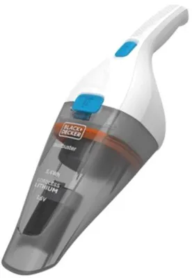 Image de Black & Decker NVC115JLEW, sèche, filtre, sans sac, gris, blanc, 0,325 l, batterie