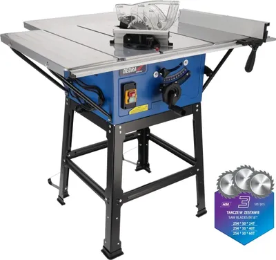 Image de Scie À Table Pour Bois, Trancheuse, Scie Circulaire Dedra Ded7754T3 2000W, Lame 254Mm