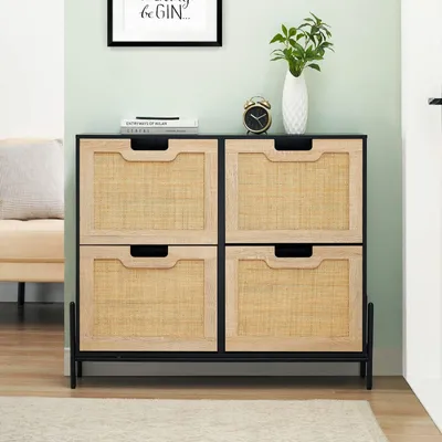 Image de Armoire à chaussures Halmeubel avec quatre portes et des compartiments inclinables pour vingt paires de chaussures