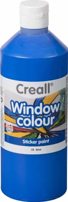 Produktbild von Creall Fensterfarbe blau - kreative Glasfarbe 500ml für Kinder