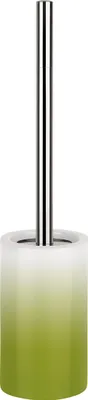 Produktbild von Spirella "Tube" WC Bürste Toilettenbürste Klobürste WC Garnitur aus Porzellan Weiß/Grün