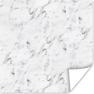 Produktbild von MuchoWow® Poster Marmor - Textur - Schwarz - Weiß 50x50 cm - Wohnzimmerdekoration