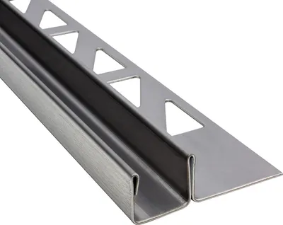 Produktbild von Glas-Fliesenprofil Edelstahl Klemmprofil Wandprofil V2A 2m H12.5mm 11mm-Glas gebürstet