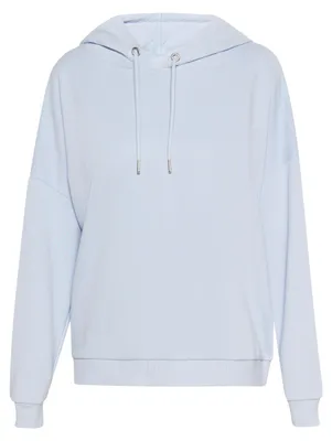Produktbild von Damen Oversize Hoodie Blau Größe L mit Kapuze und Kordelzug