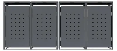 Produktbild von Mülltonnenbox 264 x 116 x 80 cm Metall Anthrazit
