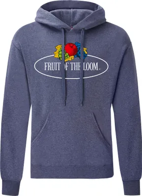Produktbild von Fruit of the Loom Kapuzenpullover mit Vintage-Logo Farbe: vintage navy meliert - Vintage-Logo groß Größe: L