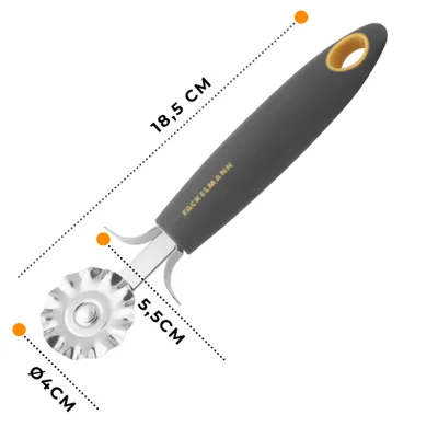 Zdjęcie produktu dla Fackelmann 25230, Stal nierdzewna, Stal nierdzewna, Szary, Pomarańczowy, Nylon, 18 cm, Dziurka do wieszania