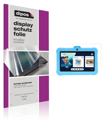 Produktbild von 2x Schutzfolie für TABTIVI K708 klar Displayschutzfolie Folie Display Schutz dipos