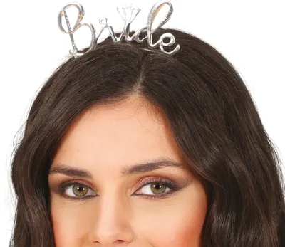 Produktbild von Braut Haarreif Glanzvoller Diadem Look Junggesellenabschied Accessoire Festlich Elegant, Farbe: Silber
