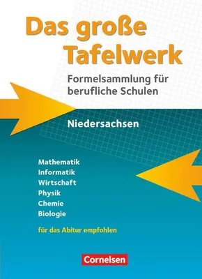 Obrázek produktu pro Das große Tafelwerk für berufliche Schulen. Formelsammlung Niedersachsen - Schülerbuch
