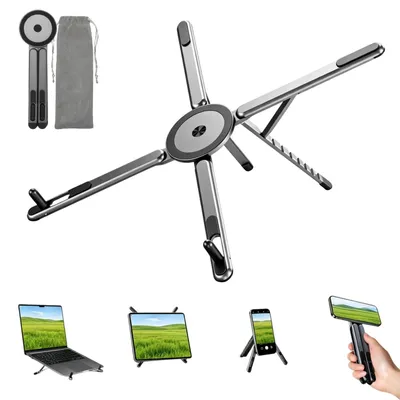Image de Support ordinateur portable réglable - Aluminium, portable, pour bureau