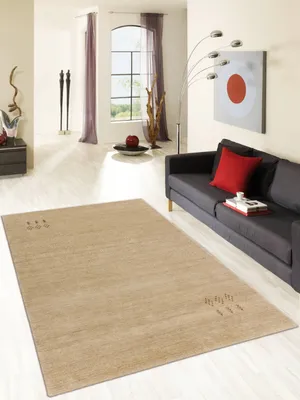Produktbild von Teppich MARAND | Farbe: Beige; Größe: 90x160 cm | strapazierfähig und leicht zu reinigen | Wohnzimmer | Schlafzimmer