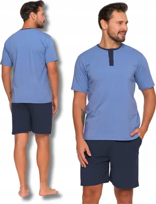 Produktbild von Herren Schlafanzug Glattes T-Shirt Kurze Ärmel Kurze Shorts Shorts MORAJ M