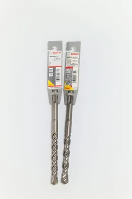 Imagen del producto de 2 taladros percutores BOSCH, 12 x 100/165 mm, SDS plus, número de artículo 1618596181. Taladros para hormigón y piedra