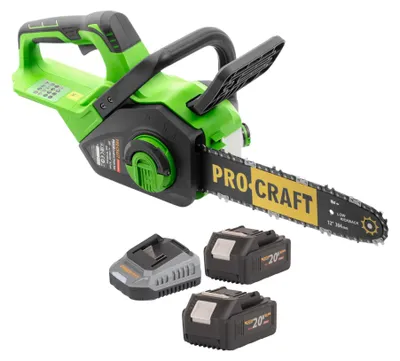 Immagine prodotto di Motosega a batteria Procraft PKA38 20 V 304 mm Brushless + 2 batterie 4,0 Ah + caricabatterie