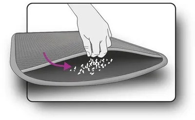 Productafbeelding van Matz kattenbakmat zwart 50 x 40 cm dubbellaags waterdichte bodem