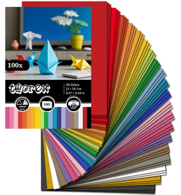 Productafbeelding van A4 gekleurd papier, 100 vellen, 120 g/m², 20 kleuren