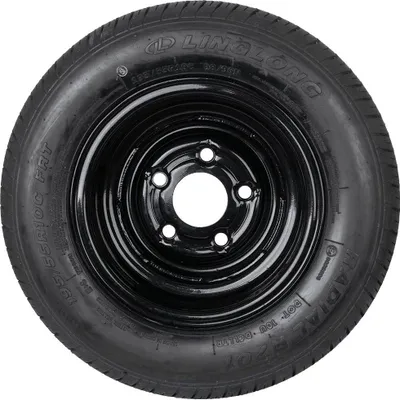 Produktbild von Verstärktes Rad für Anhänger LINGLONG REIFEN 195/55 R10C 98/96N UNITRAILER FELGE schwarz 6Jx10"H2 5x112 ET:-4