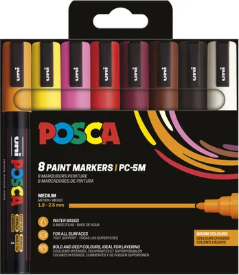 Zdjęcie produktu dla Posca 182549 POSCA Marker UNI PC-5M 8er Set warm col