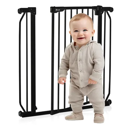 Produktbild von LIONELO Truus Slim Treppenschutzgitter, Ohne Bohren, Türschutzgitter, Baby Türgitter zum Klemmen, Metall, Breite von 75-105 cm einstellbar