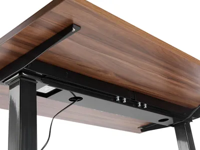 Obrázok produktu pre BELIANI Organizér na káble pod elektricky nastaviteľný stôl čierny z nehrdzavejúcej ocele 92 x 14 cm kryt na káble