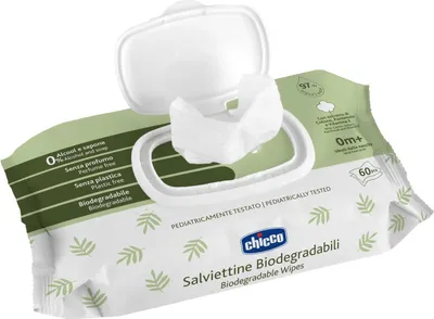 Image de CHICCO Lingettes humides sans plastique pour bébé 60 pcs