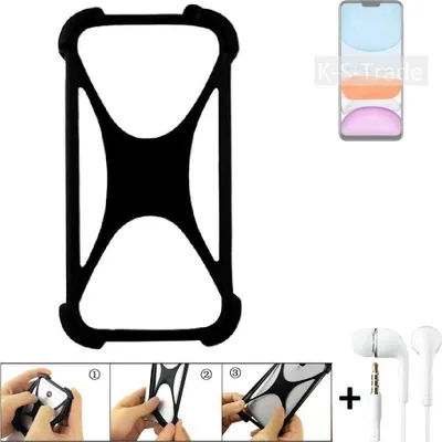 Produktbild von K-S-Trade Handy-Hülle + headphones kompatibel mit Meizu M10S Schutz-Hülle Bumper Silikon Cover Case Silikoncase Silikonbumper TPU Softcase
