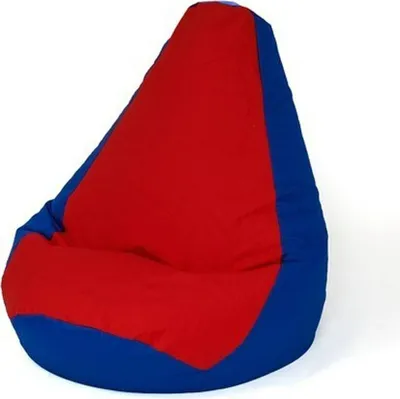 Productafbeelding van Sako-kussen, peervormig, donkerblauw-rood, afmetingen: 105 x 80 cm