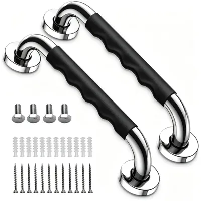 Obrázek produktu pro Madlo na dveře, 43 cm, 2 kusy, nerezová ocel 304, protiskluzové, vhodné do koupelen
