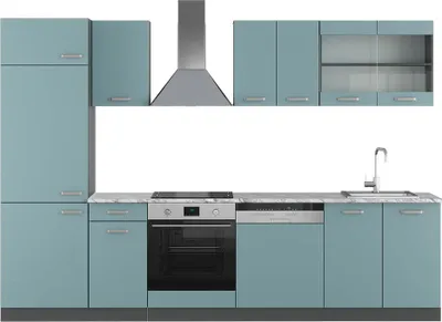 Cucina Angolare Vicco R-line Grigio-Blu/Bianco - Modulare 227x287 Cm Senza Piano - Foto 6