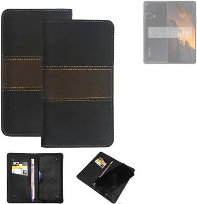 Produktbild von K-S-Trade Hülle Handyhülle kompatibel mit POCO F5 Schutzhülle Walletcase Bookstyle Tasche Schutz Case Handytasche Wallet Cover Kunstleder Snapcase