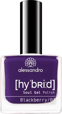 Productafbeelding van Alessandro Nagellak Hybrid Soul Gel Polish, kleur 135 Blackberry, 8 ml