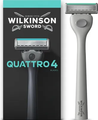 Produktbild von Wilkinson Sword Quattro Rasierer, 1 Ersatzklinge