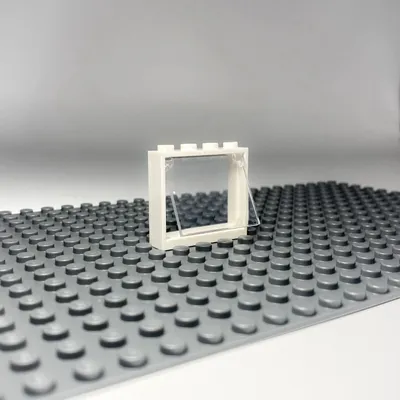 Image de LEGO® 1x4x3 Fenêtre Transparent Cadre blanc pour maison, bâtiment NOUVEAU  Quantité 100x