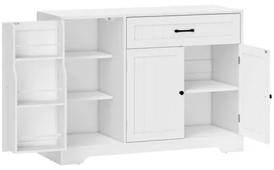 Obrázok produktu pre Kuchynská komoda s zásuvkami a nastaviteľnými poličkami | Farba: biela | Rozmery: 110 x 40 x 80 cm