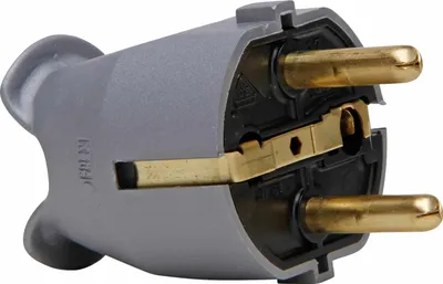 Produktbild von Kopp IP20 Stecker diverse (Winkelstecker) Kupplung, Kabelquerschnitt 3x1,5mm² Stecker silber