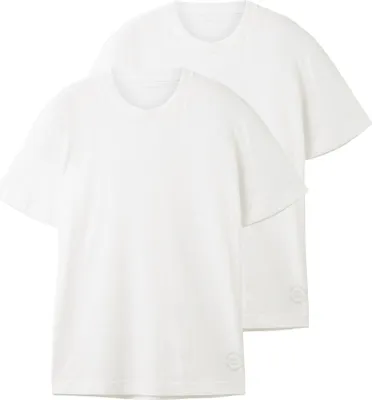 Produktbild von Tom Tailor T-Shirt Kurzarmshirt mit V-Ausschnitt, einfarbig im Doppelpack