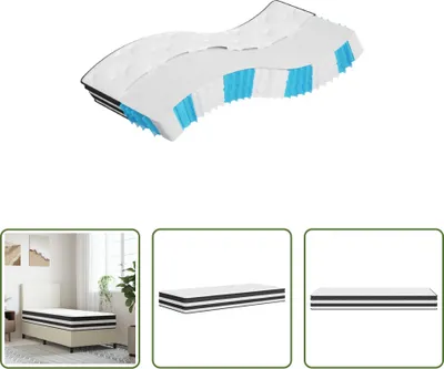 Image de The Living Store Matelas à ressorts ensachés moyen 90x190 cm