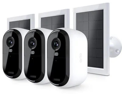 Image de Caméra de surveillance - Arlo - Essential 3+ 3 caméras 2K + 3 panneaux solaires - Extérieur