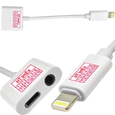 Produktbild von 2in1 Aux Kopfhörer Adapter Splitter Stecker Ladekabel kompatibe mit iPhone 11 12 13 14 PRO