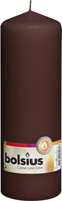 Obrázok produktu pre bolsius 103615570128 Sviečka v tvare stĺpika - gaštanovo hnedá, 200 x 70 mm